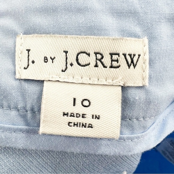 ✅ J. BY J. Crew Factory LIGHT Blue Scalloped Skirt SIZE 10 - Picture 4 of 4